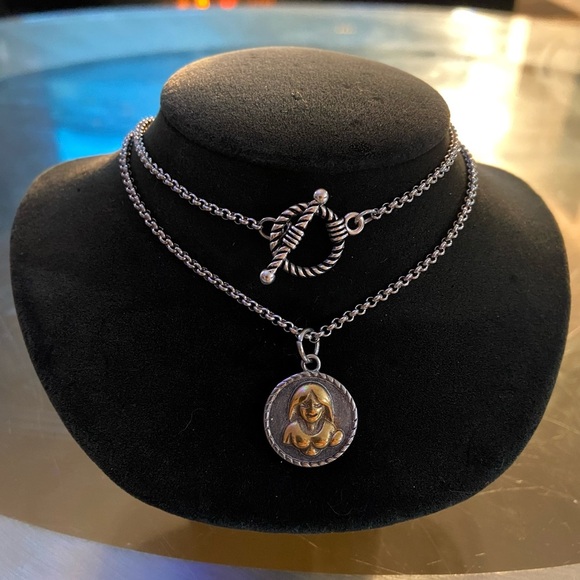 ♍️ VIRGO zodiac sign gold & silver stainless steel wrap around necklace - Picture 3 of 11